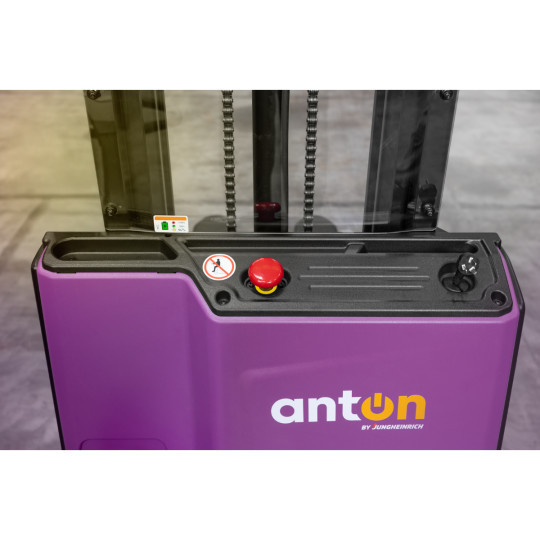 Electric Pedestrian Stacker PSM 1.2 | 1200 kg | Li-ion | AntOn by Jungheinrich - width across fork 685 mm